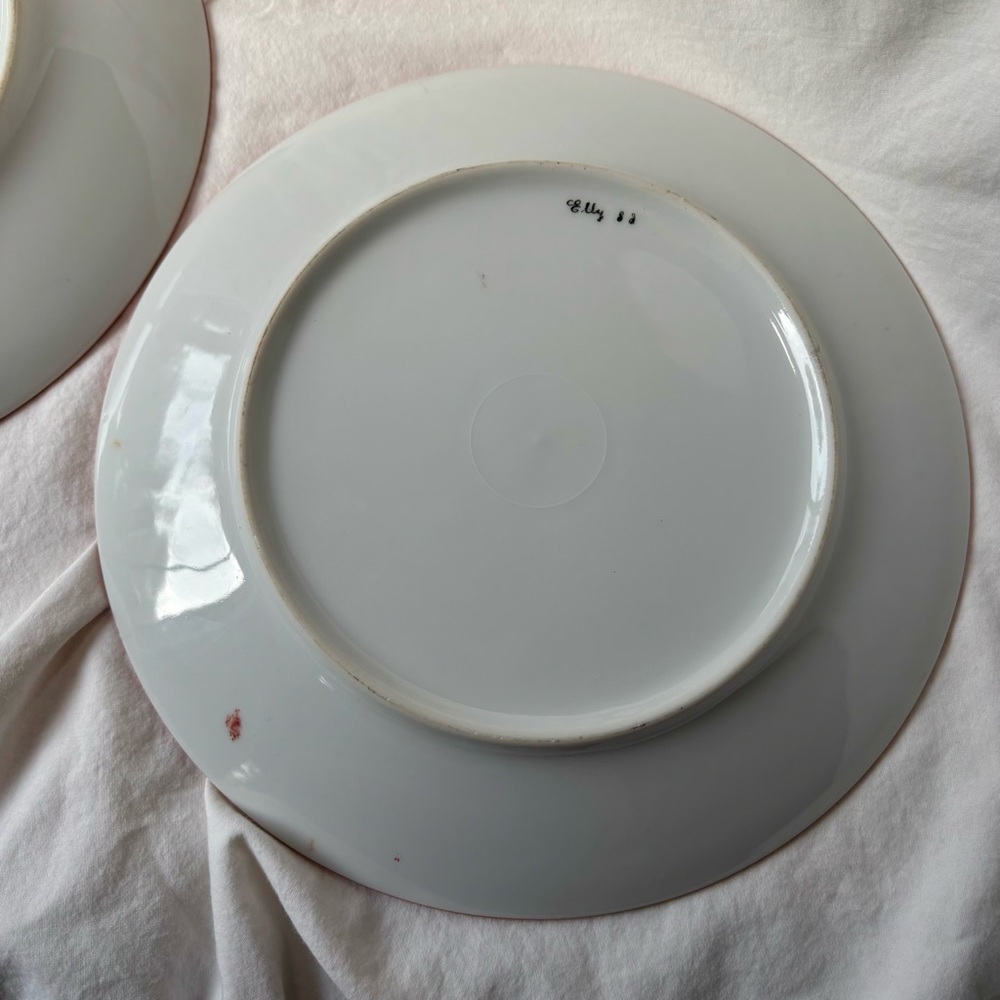 Danish Hand painted Santa Claus Christmas Plates from Svenborg-Set of 2 - Picture 5 of 8